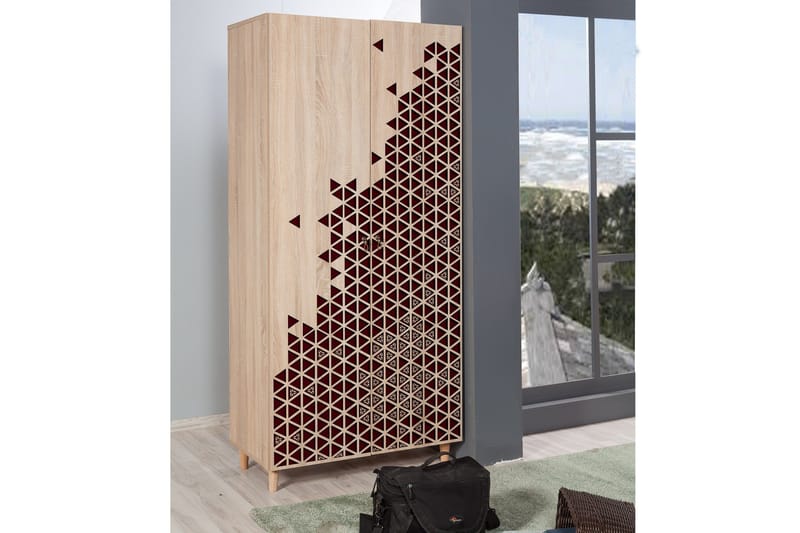 Brokind Garderob 90 cm - Brun - Förvaring - Sko- & klädförvaring - Garderober & garderobssystem