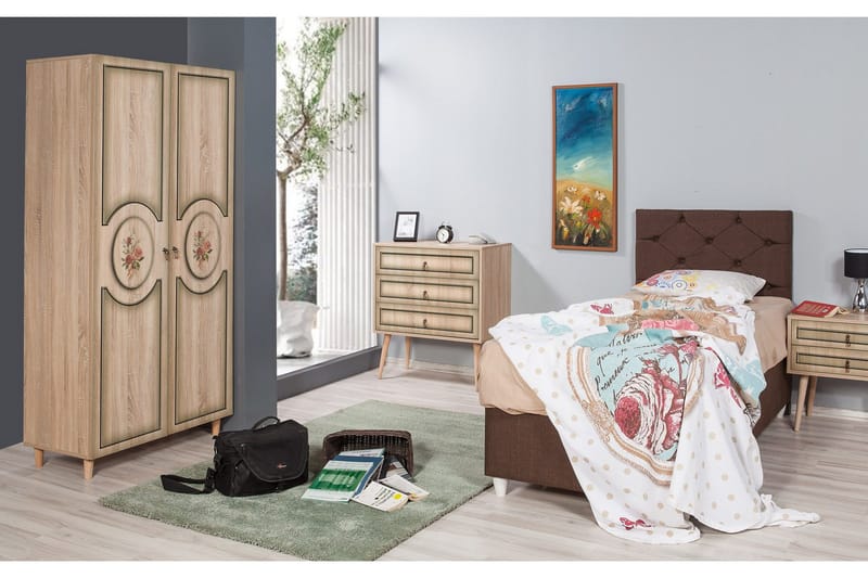 Brokind Garderob 90 cm - Brun - Förvaring - Sko- & klädförvaring - Garderober & garderobssystem