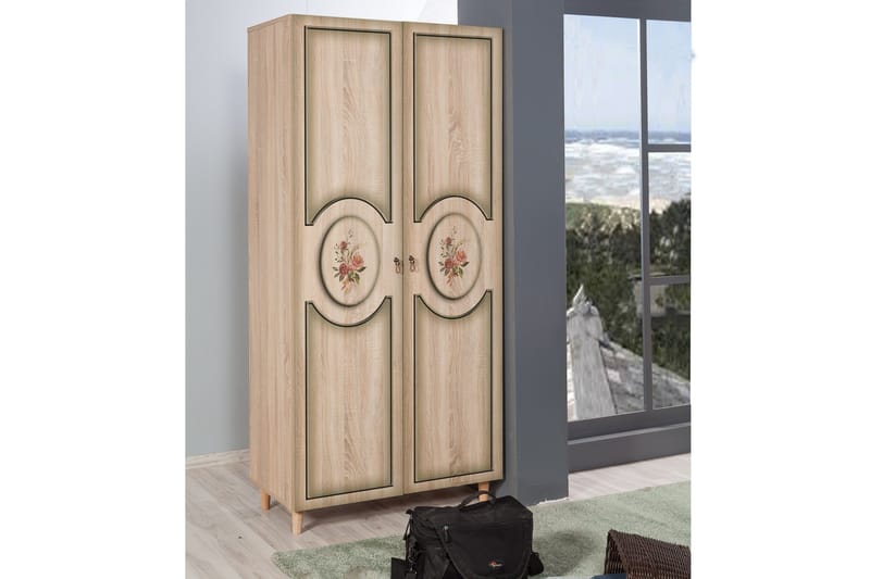 Brokind Garderob 90 cm - Brun - Förvaring - Sko- & klädförvaring - Garderober & garderobssystem