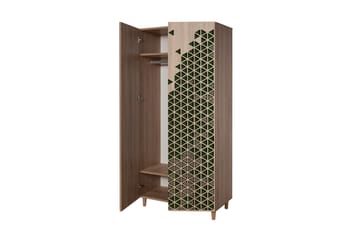 Brokind Garderob 90 cm - Brun - Förvaring - Sko- & klädförvaring - Garderober & garderobssystem