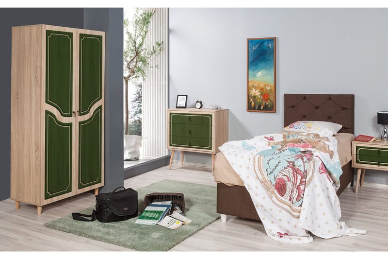 Brokind Garderob 90 cm - Brun - Förvaring - Sko- & klädförvaring - Garderober & garderobssystem