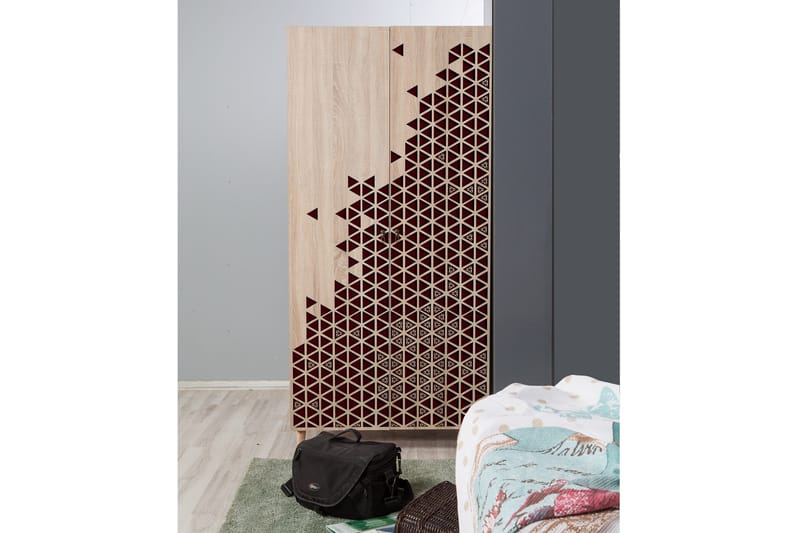 Brokind Garderob 90 cm - Brun - Förvaring - Sko- & klädförvaring - Garderober & garderobssystem