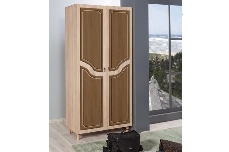 Brokind Garderob 90 cm - Brun - Förvaring - Sko- & klädförvaring - Garderober & garderobssystem