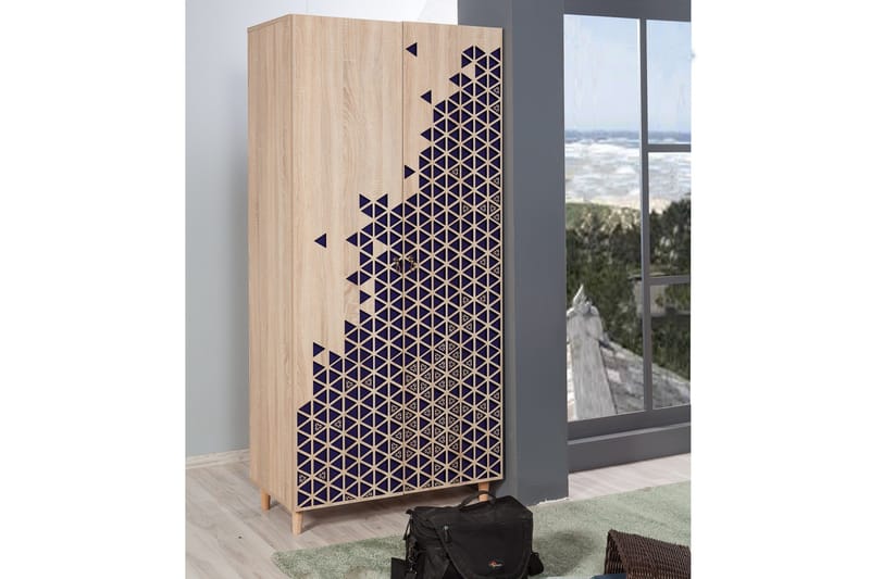 Brokind Garderob 90 cm - Brun - Förvaring - Sko- & klädförvaring - Garderober & garderobssystem