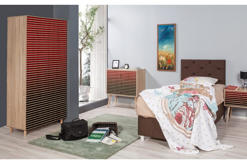 Brokind Garderob 90 cm - Brun - Förvaring - Sko- & klädförvaring - Garderober & garderobssystem