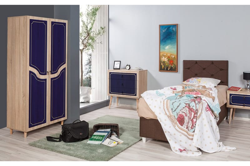 Brokind Garderob 90 cm - Brun - Förvaring - Sko- & klädförvaring - Garderober & garderobssystem