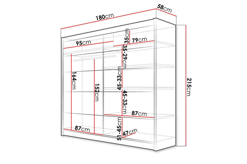 BUILDWAS Garderob  Svart/Vit - Svart/Vit - Förvaring - Sko- & klädförvaring - Garderober & garderobssystem