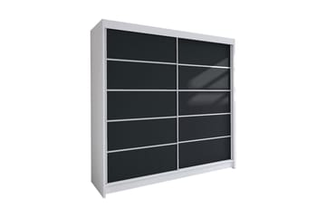 BUILDWAS Garderob  Vit/Svart