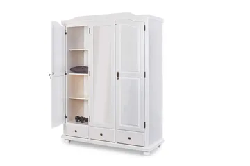Cabell Garderob 150 cm - Trä/Vit - Förvaring - Sko- & klädförvaring - Garderober & garderobssystem
