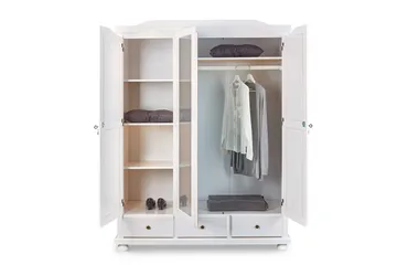 Cabell Garderob 150 cm - Trä/Vit - Förvaring - Sko- & klädförvaring - Garderober & garderobssystem