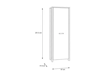 Cadle Garderob 67 cm - Brun/Grå - Förvaring - Sko- & klädförvaring - Garderober & garderobssystem