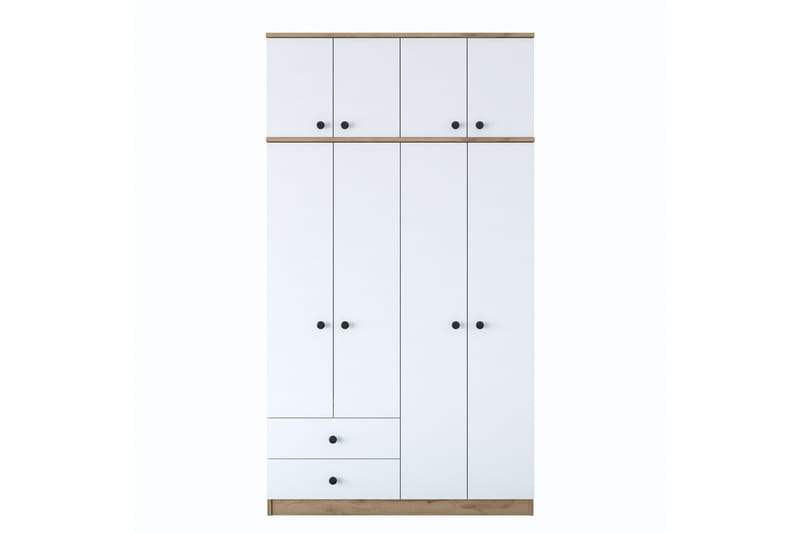 CANEDOR Garderob 120 cm Valnöt/Vit - Förvaring - Sko- & klädförvaring - Garderober & garderobssystem