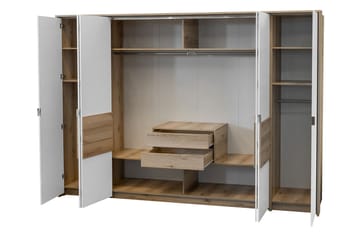 Capira Garderob i Trä - Vit|Beige - Förvaring - Sko- & klädförvaring - Garderober & garderobssystem
