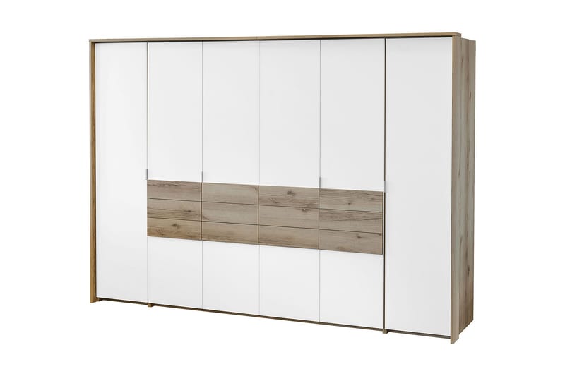 Capira Garderob i Trä, Vit|Beige