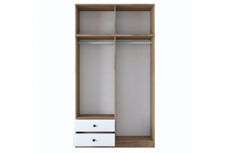 Caturai Garderob 120 cm - Valnöt/Vit - Förvaring - Sko- & klädförvaring - Garderober & garderobssystem