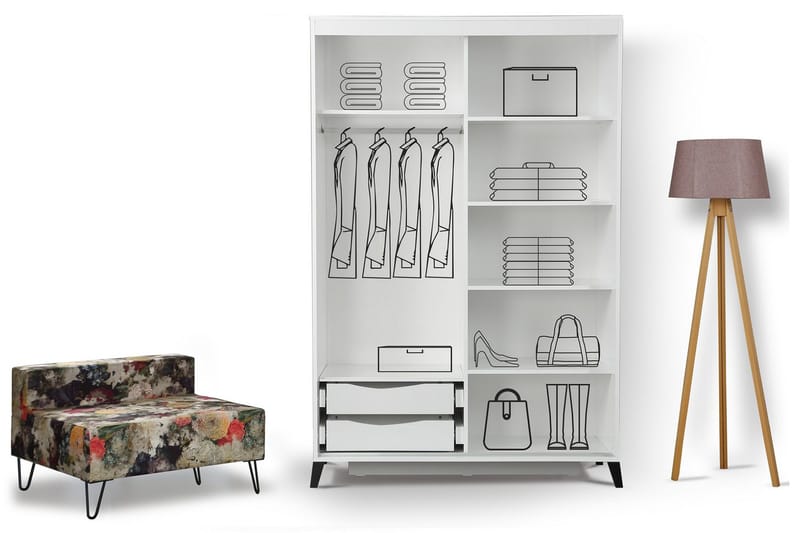 Comfortale Garderob 130 - Vit - Förvaring - Sko- & klädförvaring - Garderober & garderobssystem