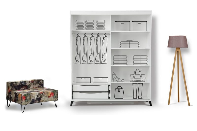 Comfortale Garderob 150 - Vit - Förvaring - Sko- & klädförvaring - Garderober & garderobssystem