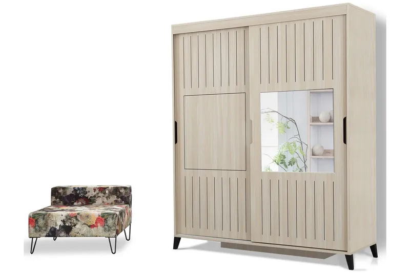 Comfortale Garderob 160 - Ljus Trä - Förvaring - Sko- & klädförvaring - Garderober & garderobssystem