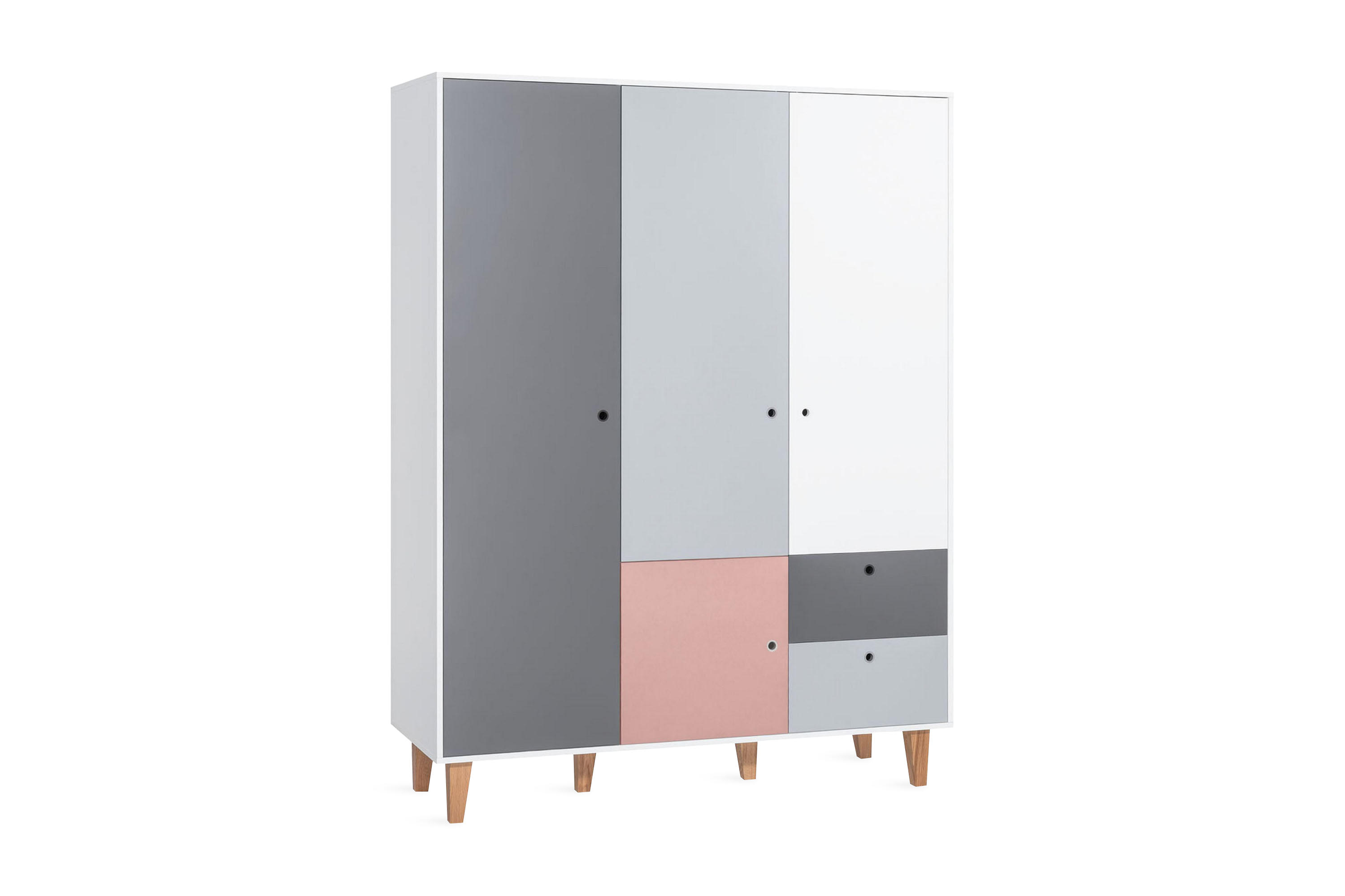 concept garderob vit/grå/rosa -