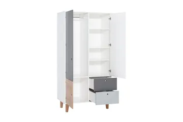 Concept Garderob Vit/Mörkgrå/Natur - VOX - Förvaring - Sko- & klädförvaring - Garderober & garderobssystem