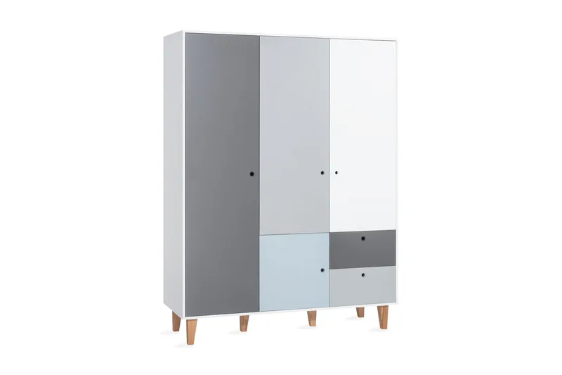 Concept Garderob Vit/Mörkgrå/Natur - VOX - Förvaring - Sko- & klädförvaring - Garderober & garderobssystem