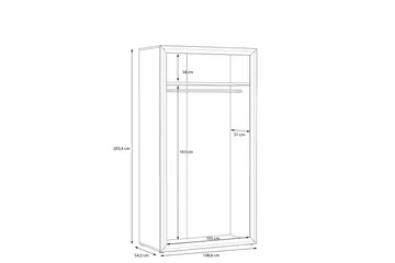 Corlius Garderob 55x109 cm - Beige/Brun - Förvaring - Sko- & klädförvaring - Garderober & garderobssystem