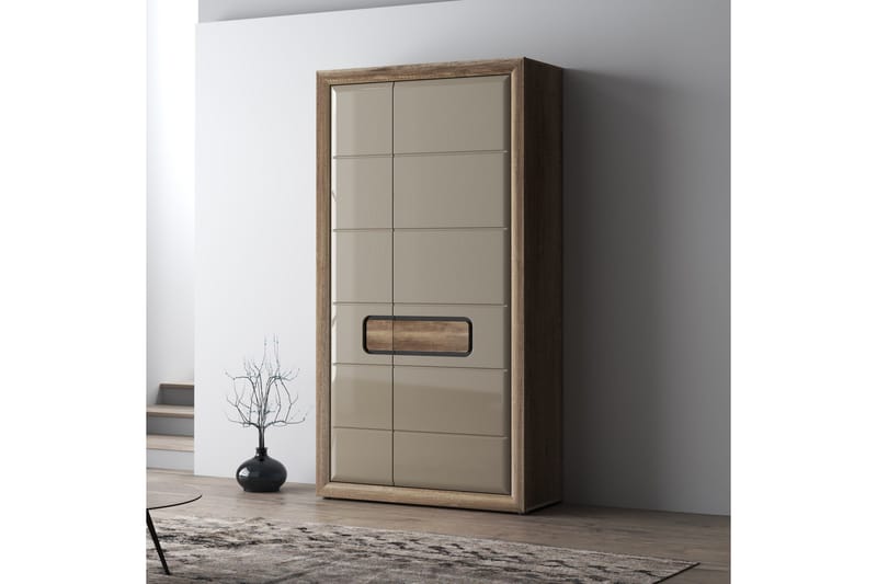 Corlius Garderob 55x109 cm - Beige/Brun - Förvaring - Sko- & klädförvaring - Garderober & garderobssystem