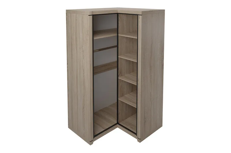 Dallas Garderob 100x58x192 cm - Beige - Förvaring - Sko- & klädförvaring - Garderober & garderobssystem - Hörngarderob