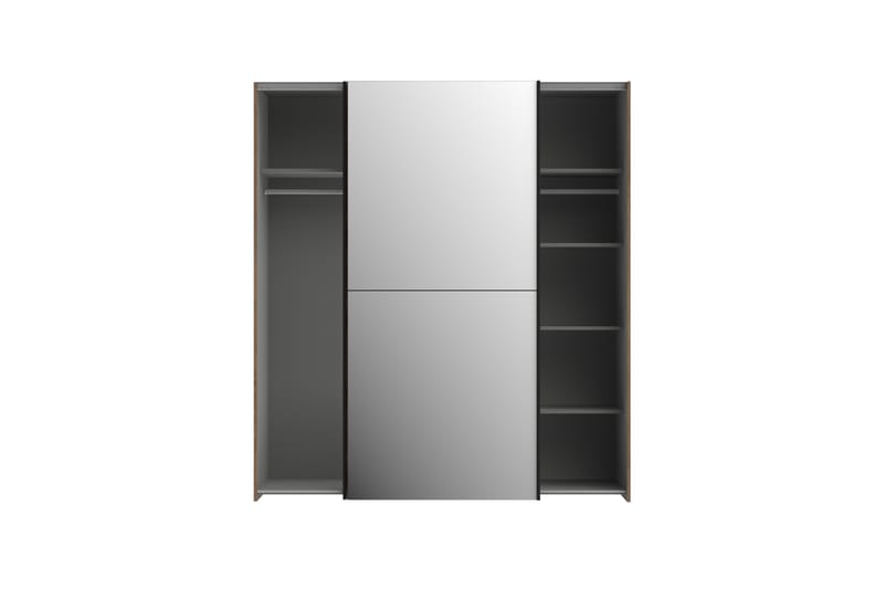 DAUBY Garderob 62x270 cm 3 Hyllplan Brun/Svart - Förvaring - Sko- & klädförvaring - Garderober & garderobssystem