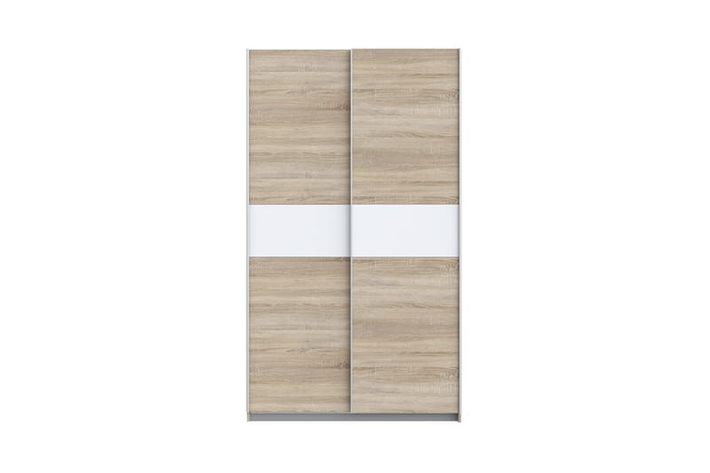 DAUBY Garderob 62x270 cm 3 Hyllplan Vit/Brun/Grå - Förvaring - Sko- & klädförvaring - Garderober & garderobssystem