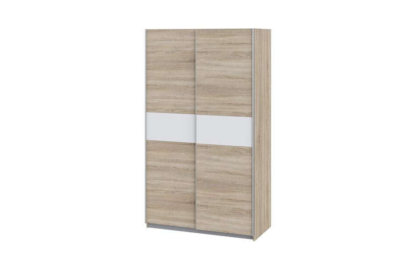 DAUBY Garderob 62x270 cm 3 Hyllplan Vit/Brun/Grå - Förvaring - Sko- & klädförvaring - Garderober & garderobssystem