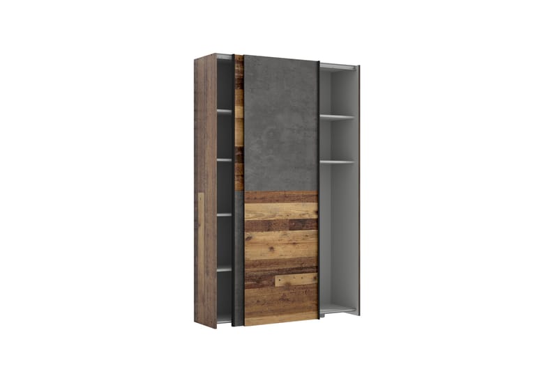 DAUBY Garderob 62x270 cm Natur/Mörkgrå - Förvaring - Sko- & klädförvaring - Garderober & garderobssystem