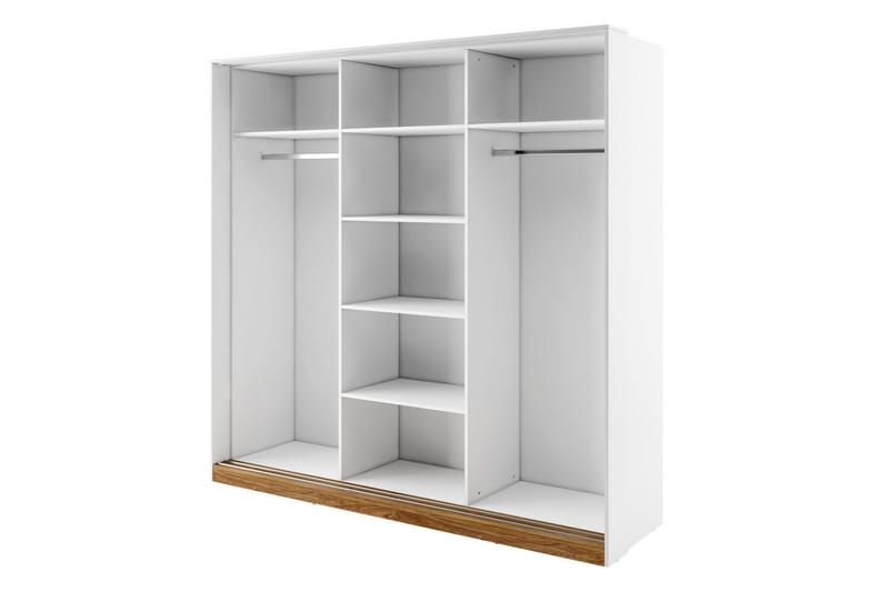 Dentro Garderob 220x63x215 cm - Vit - Förvaring - Sko- & klädförvaring - Garderober & garderobssystem