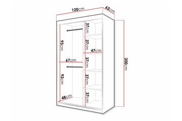 Dunvegan Garderob 120 cm i Målat Trä - Vit - Förvaring - Sko- & klädförvaring - Garderober & garderobssystem