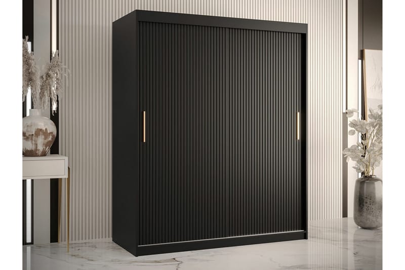 Dunvegan Garderob 150 cm i Målat Trä - Svart - Förvaring - Sko- & klädförvaring - Garderober & garderobssystem