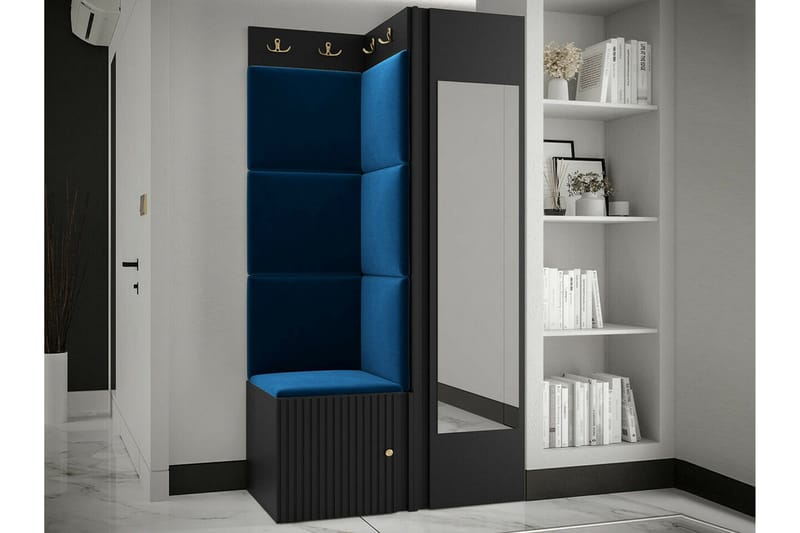 Dunvegan Garderob m. Spegel Black - Förvaring - Sko- & klädförvaring - Garderober & garderobssystem