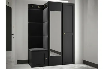 Dunvegan Garderob m. Spegel Black - Förvaring - Sko- & klädförvaring - Garderober & garderobssystem