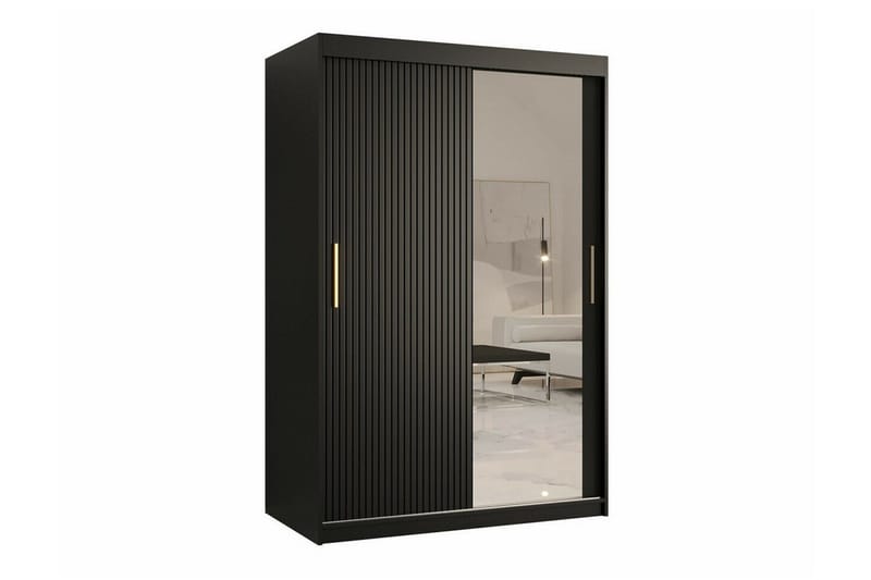 Dunvegan Garderob m. Spegel, Svart
