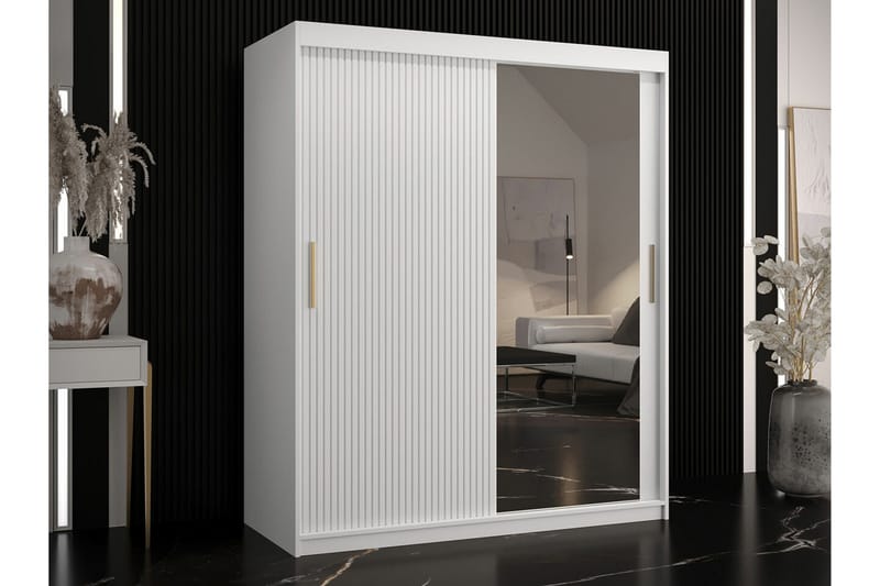 Dunvegan Garderob m. Spegel - Vit - Förvaring - Sko- & klädförvaring - Garderober & garderobssystem