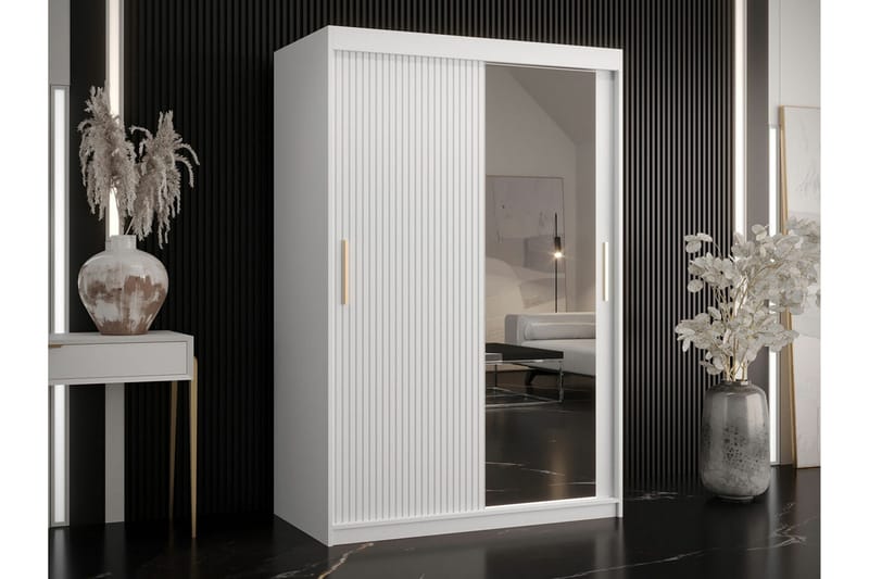 Dunvegan Garderob m. Spegel - Vit - Förvaring - Sko- & klädförvaring - Garderober & garderobssystem