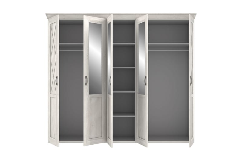 DURDHAM Garderob 255 cm Vit - Förvaring - Sko- & klädförvaring - Garderober & garderobssystem