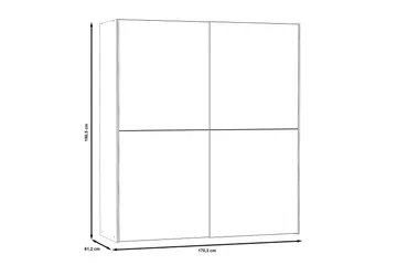 Edessa Garderob 62x171 cm - Brun - Förvaring - Sko- & klädförvaring - Garderober & garderobssystem