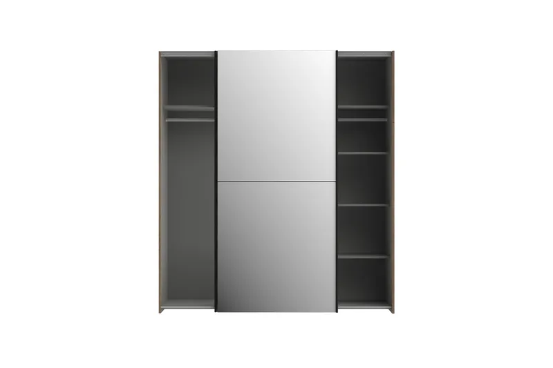 Edessa Garderob 62x171 cm - Brun/Svart - Förvaring - Sko- & klädförvaring - Garderober & garderobssystem