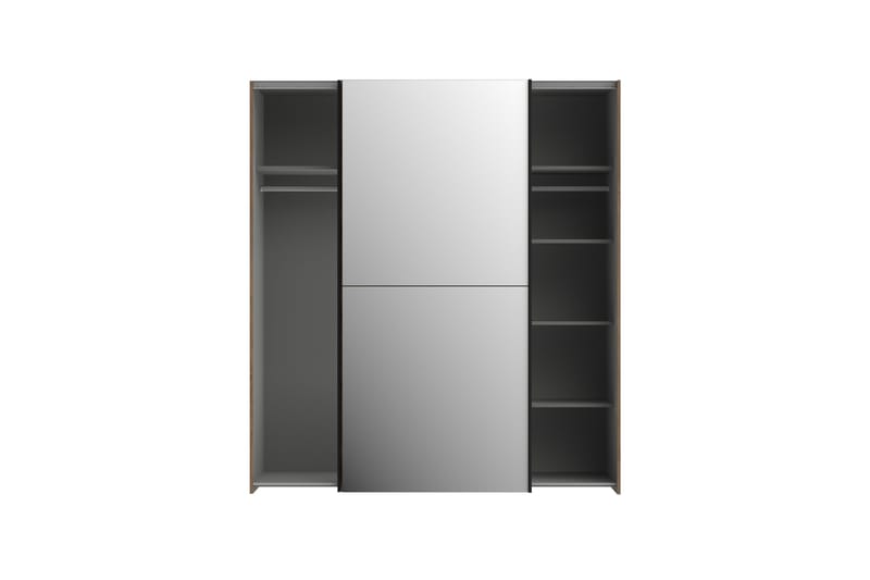 Edessa Garderob 62x171 cm - Brun/Svart - Förvaring - Sko- & klädförvaring - Garderober & garderobssystem