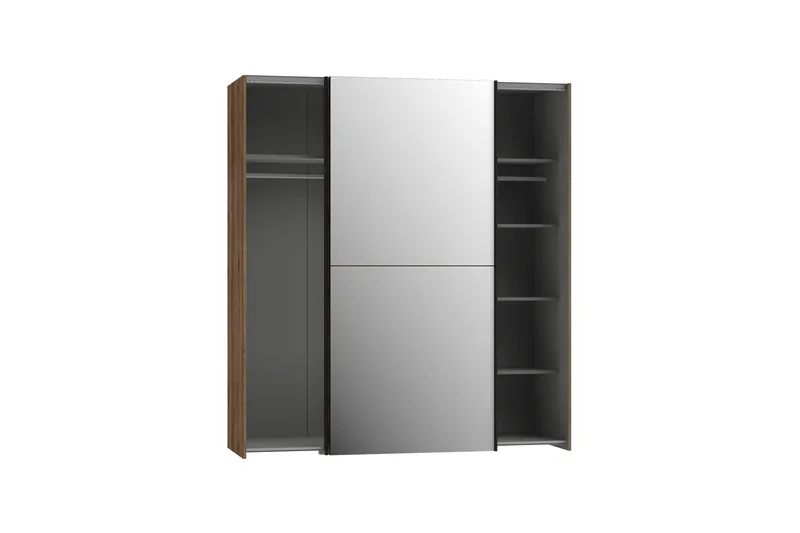 Edessa Garderob 62x171 cm - Brun/Svart - Förvaring - Sko- & klädförvaring - Garderober & garderobssystem