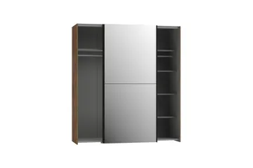 Edessa Garderob 62x171 cm - Brun/Svart - Förvaring - Sko- & klädförvaring - Garderober & garderobssystem