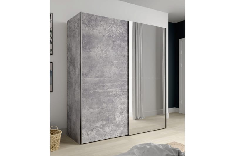 Edessa Garderob 62x171 cm - Grå - Förvaring - Sko- & klädförvaring - Garderober & garderobssystem