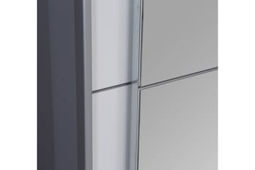 Edessa Rektangulär Garderob med Skjutdörrar 170 cm i Trä med Metallram - Vit - Förvaring - Sko- & klädförvaring - Garderober & garderobssystem