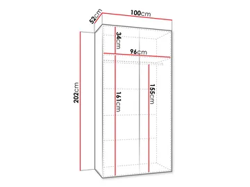 Eikra Garderob 100 cm - svart - Förvaring - Sko- & klädförvaring - Garderober & garderobssystem