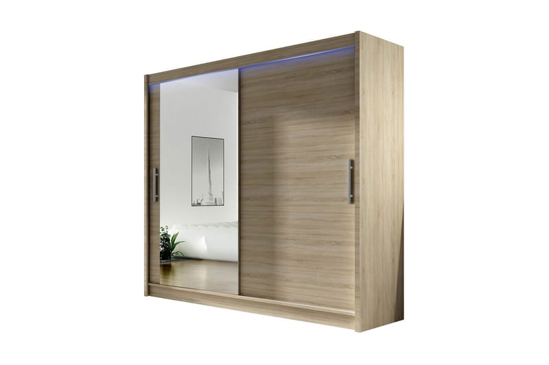 EMILIO Garderob 180x57x215 cm, Beige